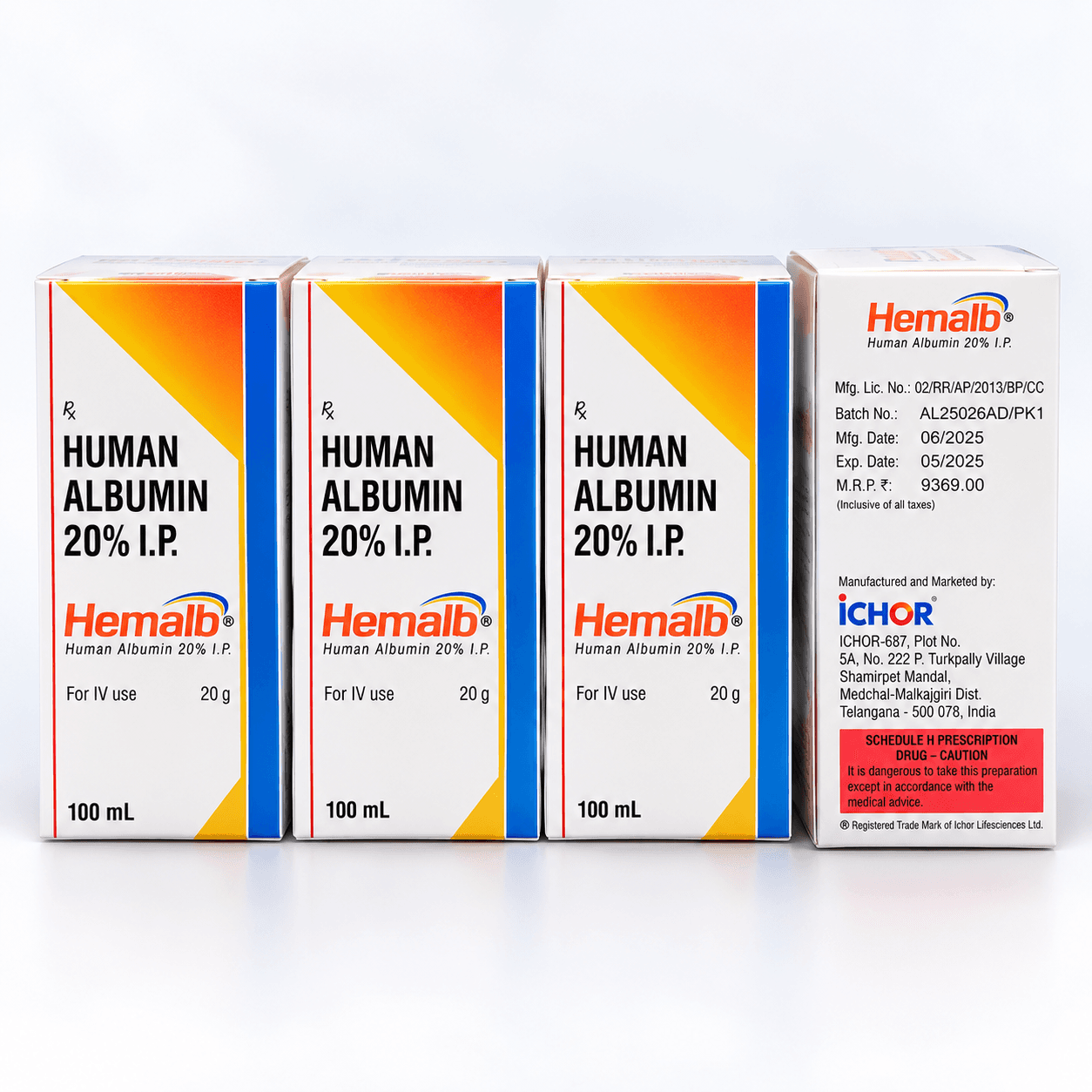 Hemalb product packaging